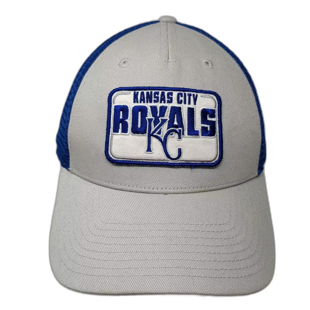 Kansas City Royals MLB Fan Favorite Trucker Hat Gray Blue Snapback One Size